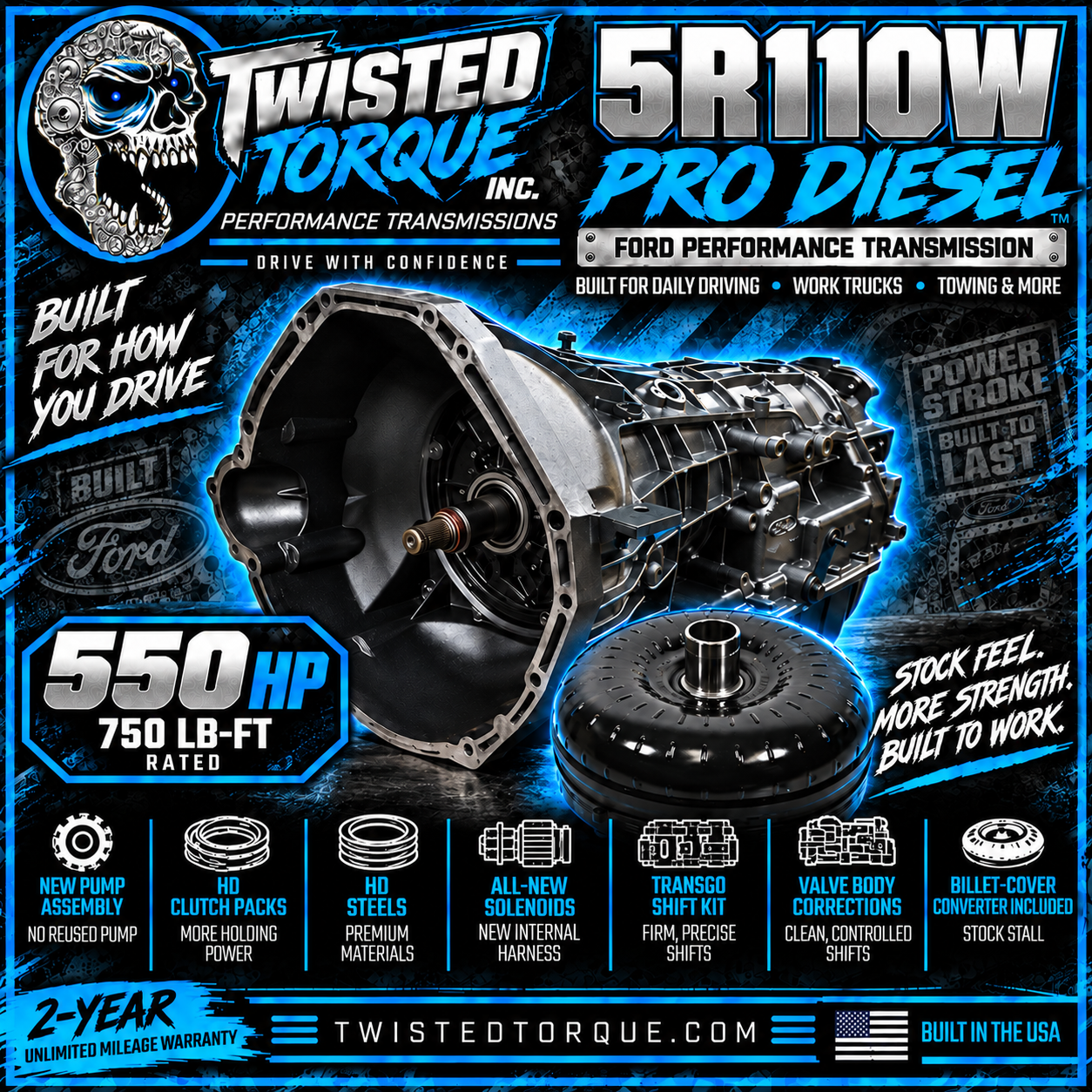 Ford 5R110W Pro Diesel Transmission | 550 HP